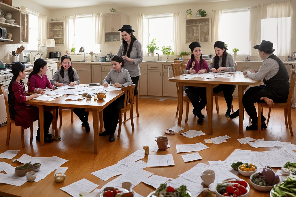 תמונה זו נוצרה על ידי NOVITA בינה מלאכותית כלכלה במשפחה החרדית